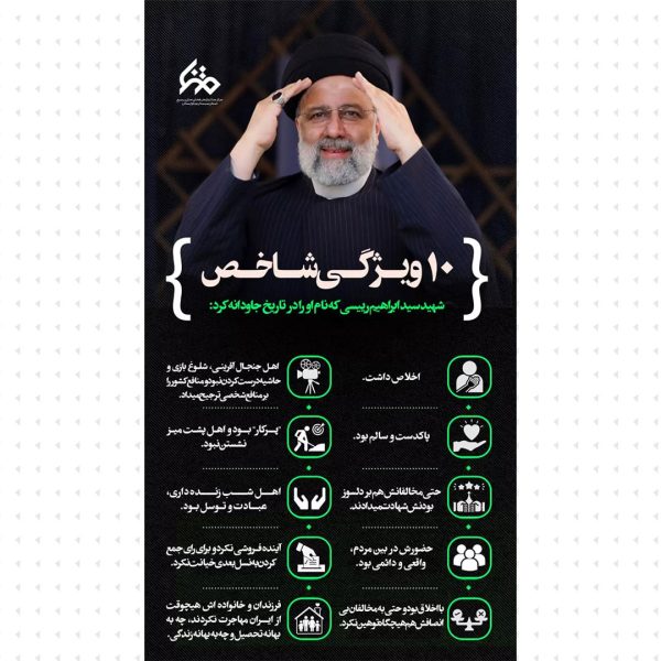 ده ویژگی شاخص شهید سید ابراهیم رئیسی